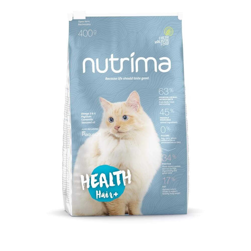 Läs mer om Nutrima Cat Health Hair+ (400 g)