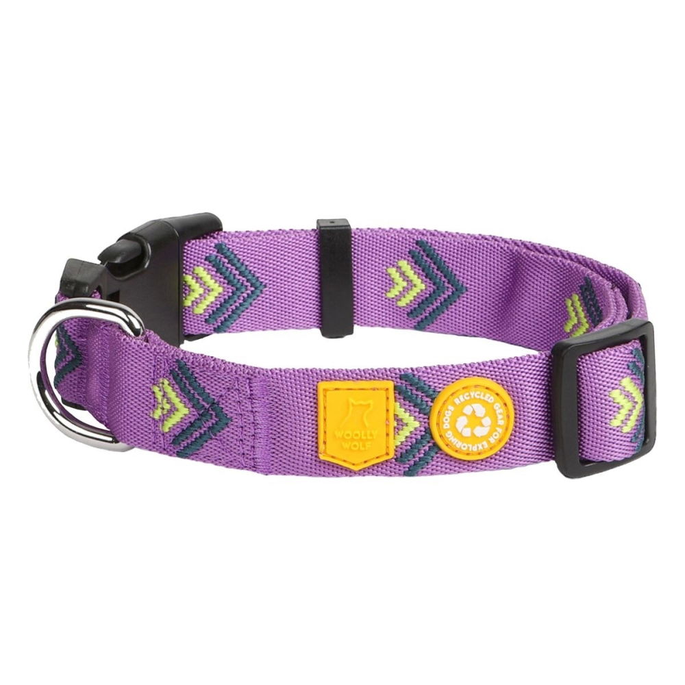 Woolly Wolf Northern Lights Hundhalsband Lila (S)