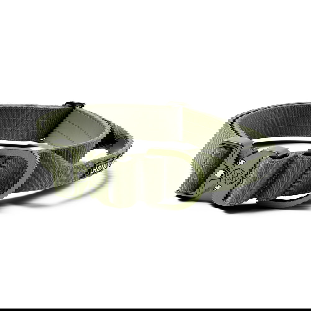 BullyBillows Combat Hundhalsband med Handtag Grön 4 cm (L)