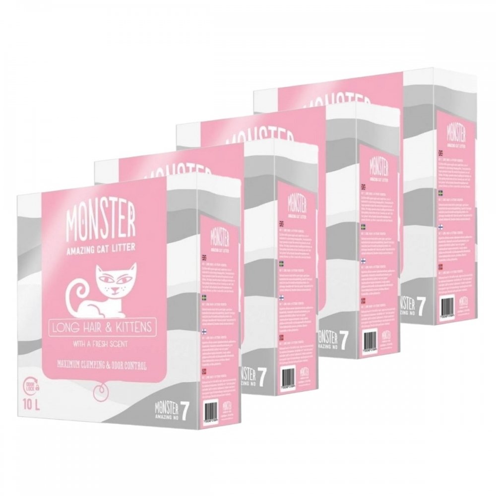 Läs mer om Monster Long Hair & Kitten Scented 4 x 10L