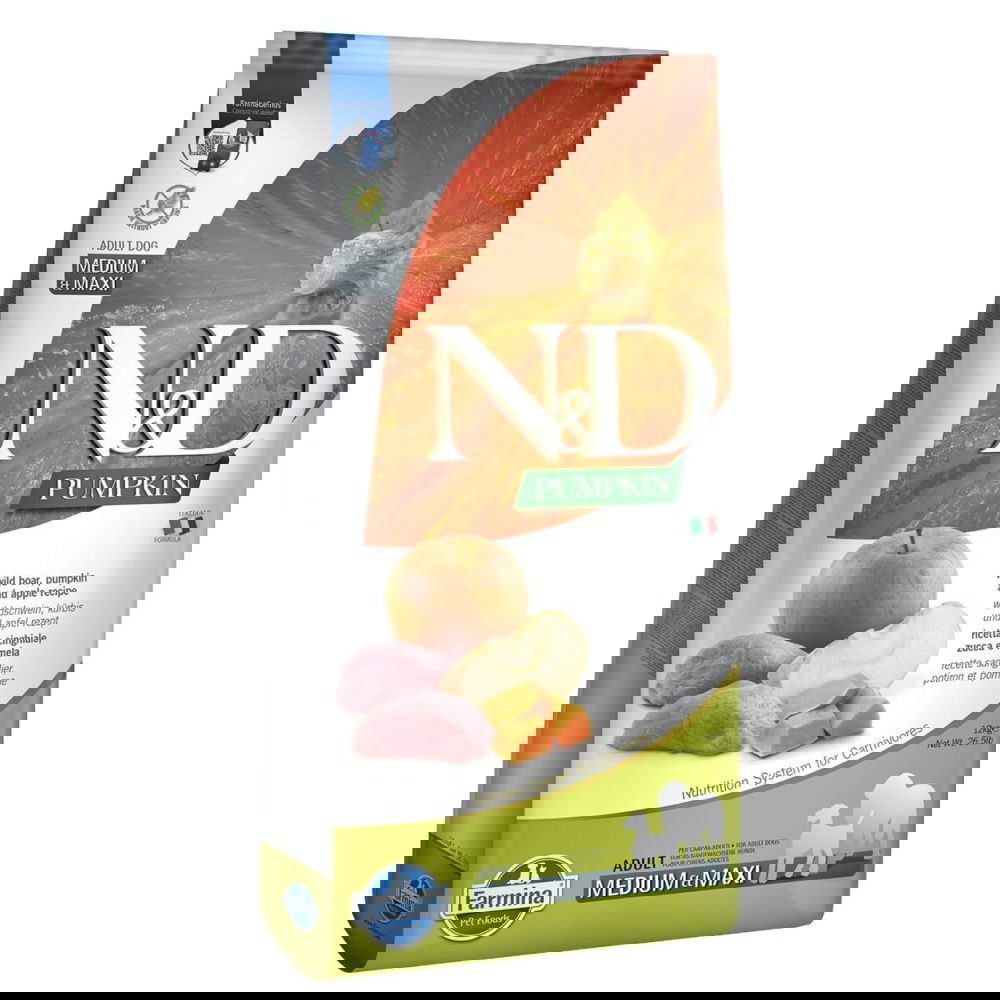 Farmina N&D Dog Pumpkin, Wild Boar & Apple M/L (12 kg)