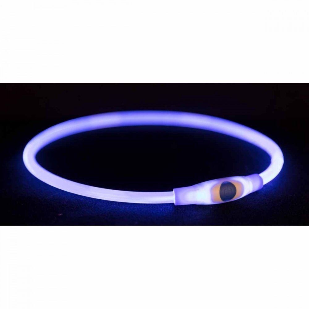 Läs mer om Trixie Flash Light Lysande Hundhalsband Blå (40 cm)