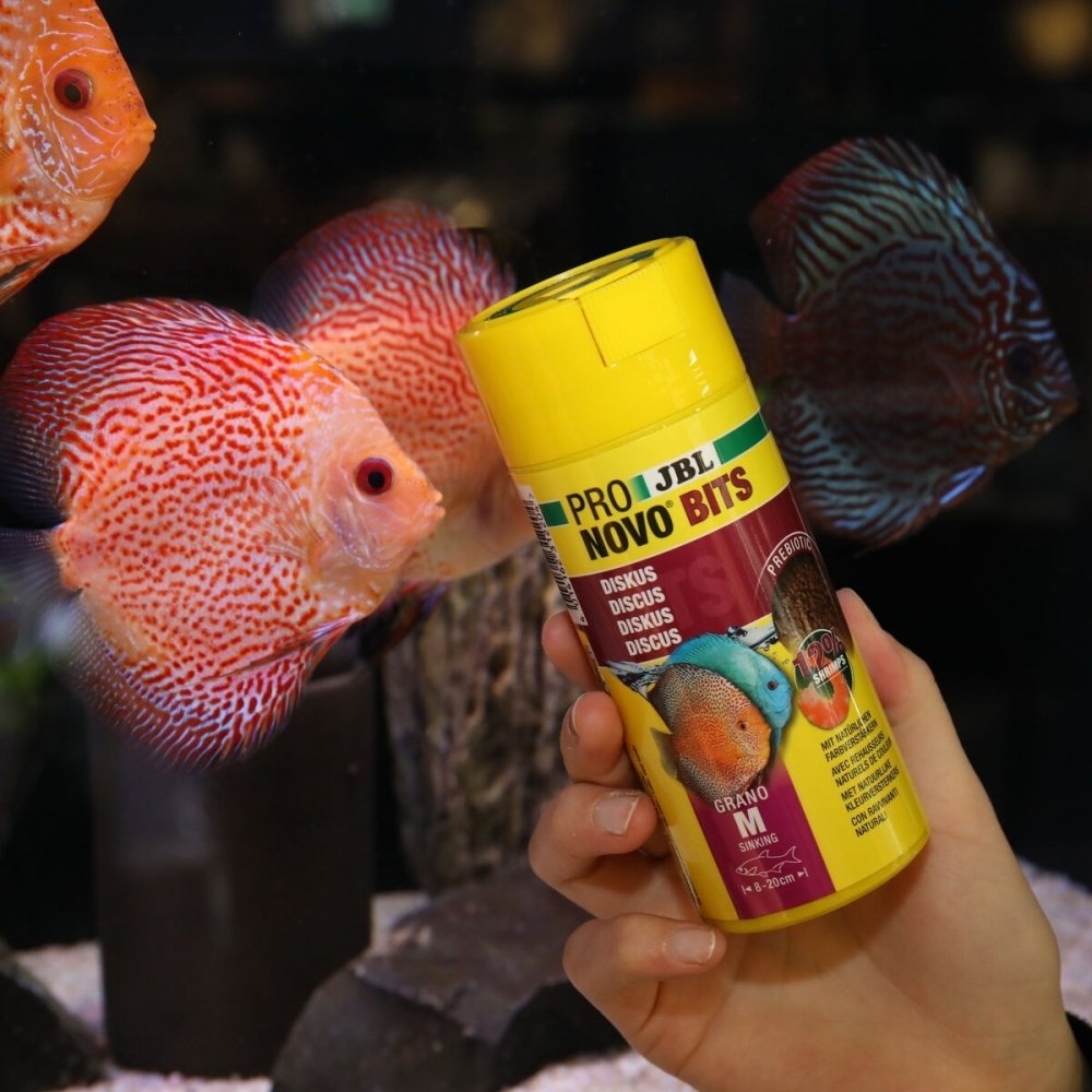 Alternativ bild 1 för JBL Poronovo Bits Grano M Click Fiskfoder 250 ml