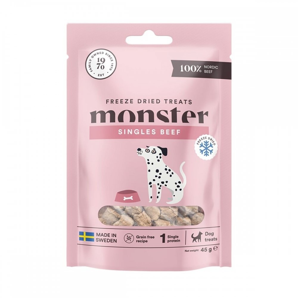 Monster Pet Food Monster Hundgodis Frystorkad Biff 45 g