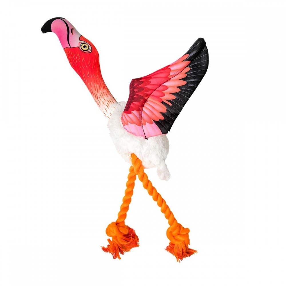 Läs mer om Duvo+ Mjukisdjur Flamingo med Repben och Pipljud