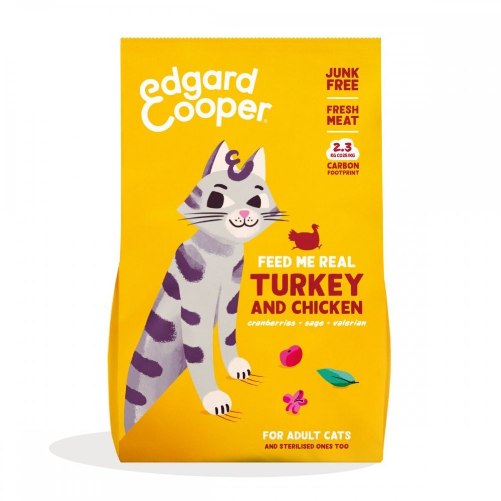 Läs mer om Edgard&Cooper Cat Adult Turkey & Chicken 2 kg