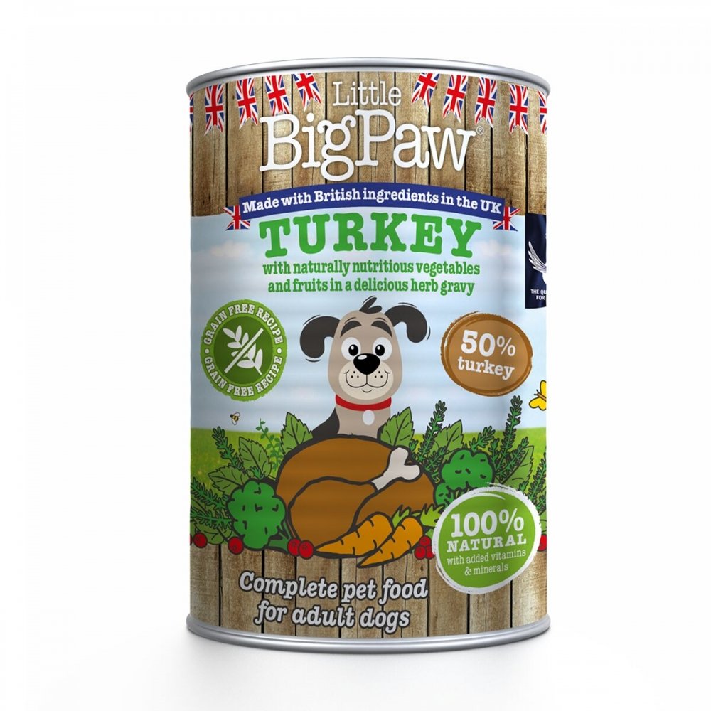Läs mer om Little BigPaw Turkey & Vegetables 6x390 g