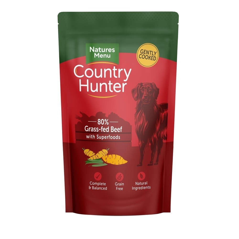 Läs mer om Natures:menu Country Hunter Dog Grass Glazed Beef 150 g