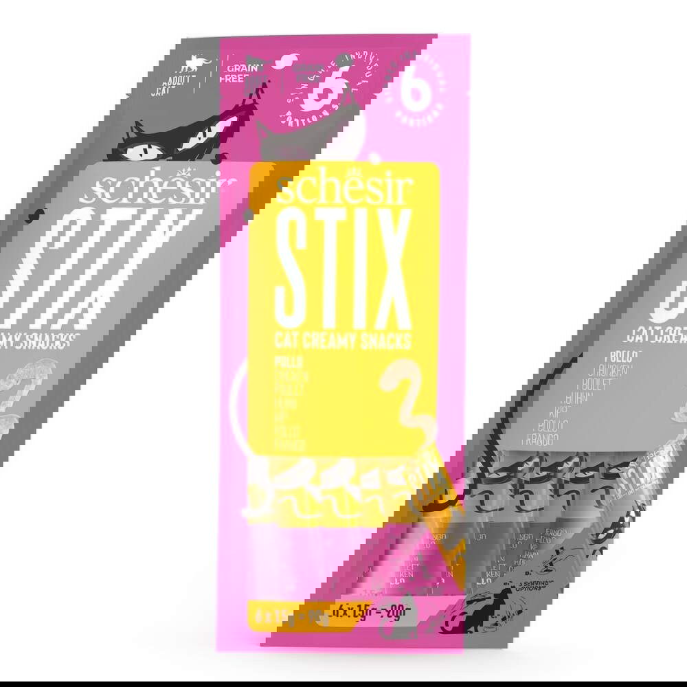 Schesir Cat Treat STIX Chicken 6x15 g