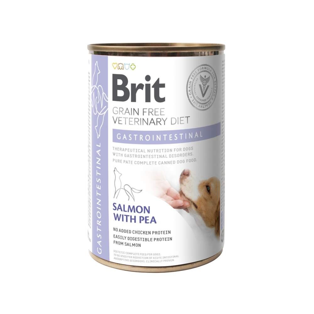 Läs mer om Brit Veterinary Diet Dog Grain Free Gastrointestinal Salmon & Pea 400 g