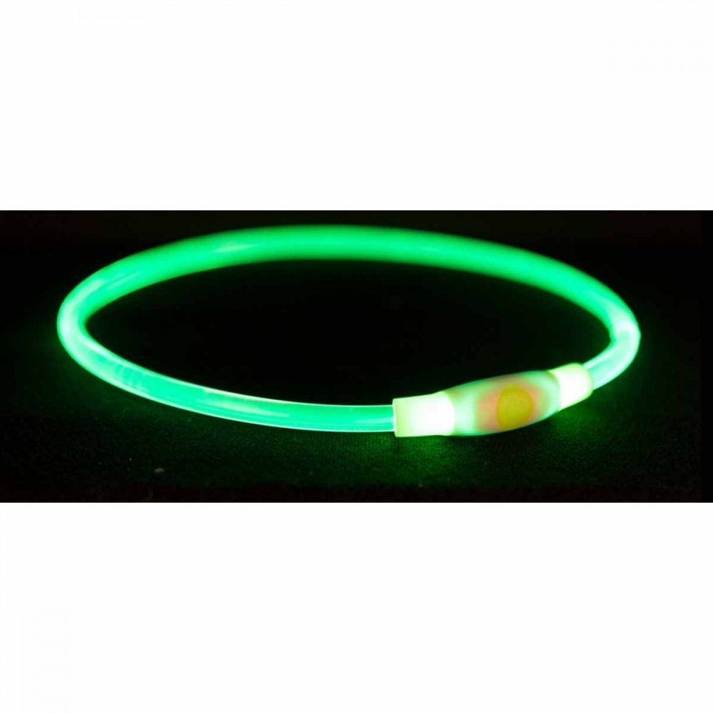 Läs mer om Trixie Flash Light Lysande Hundhalsband Grön (40 cm)