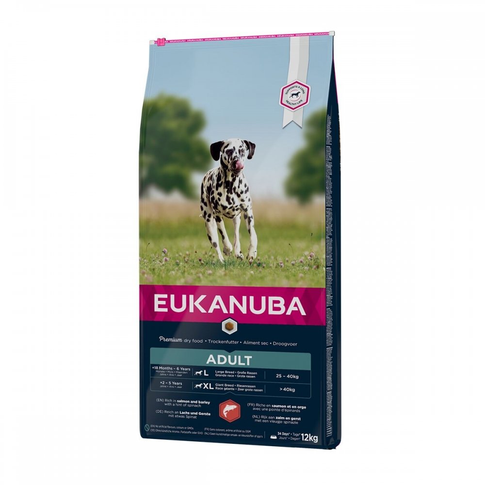 Läs mer om Eukanuba Dog Adult Large Breed Salmon & Barley (12 kg)