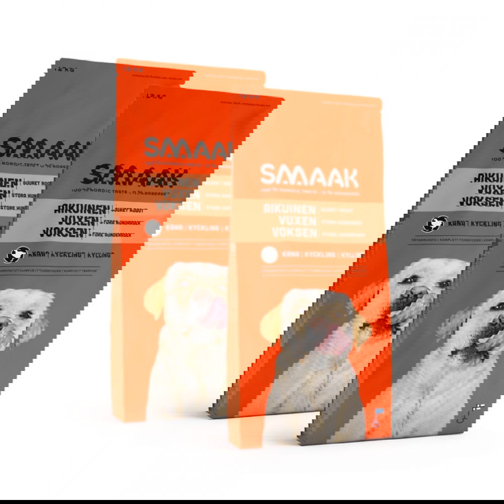 SMAAK Dog Adult Large Breed Kyckling 2 x 12 kg