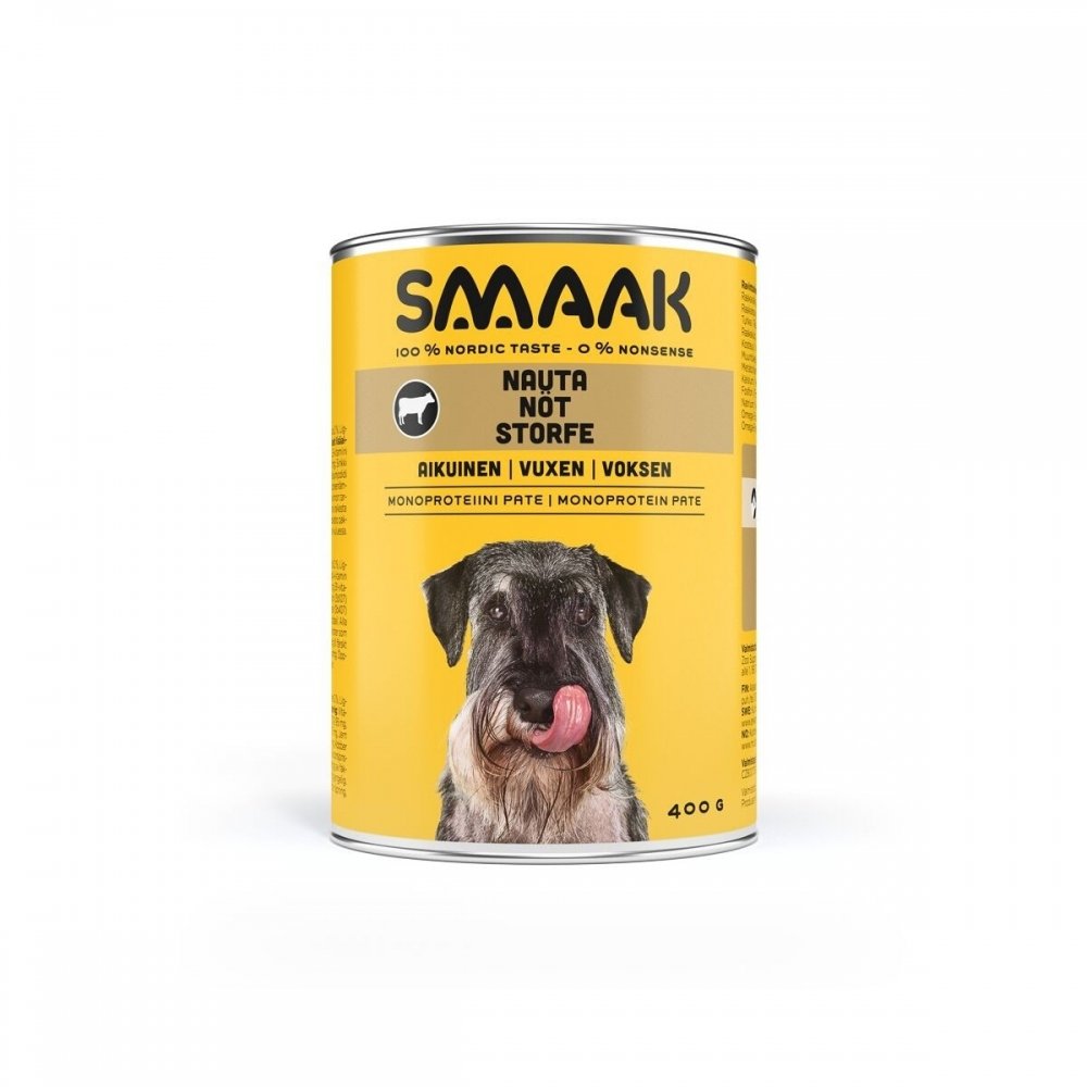 Läs mer om SMAAK Dog Adult Nöt & Ris 400 g