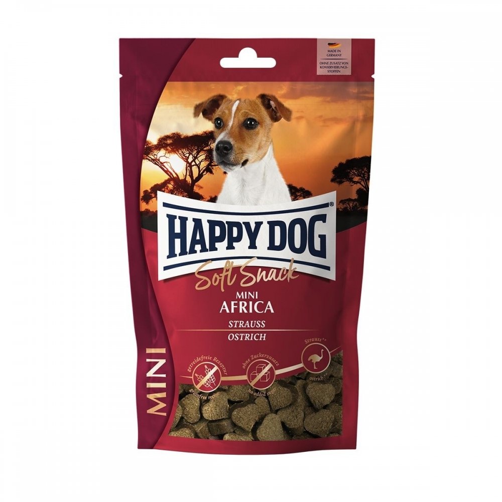 Läs mer om Happy Dog Africa Mini Mjukt Hundgodis 100 g