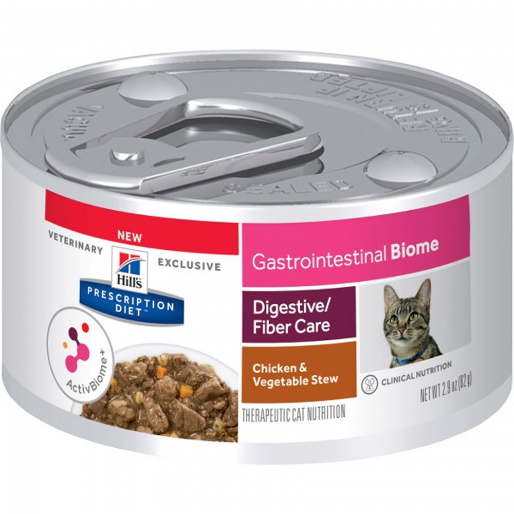 Läs mer om Hills Prescription Diet Feline Gastrointestinal Biome Digestive Care/Fibre Care Stew Chicken & Vegetables 82 g