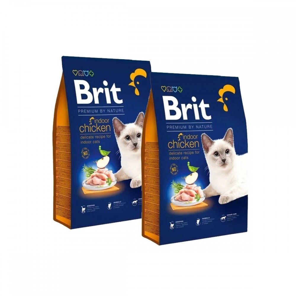 Brit Premium By Nature Cat Indoor Chicken 2×8 kg