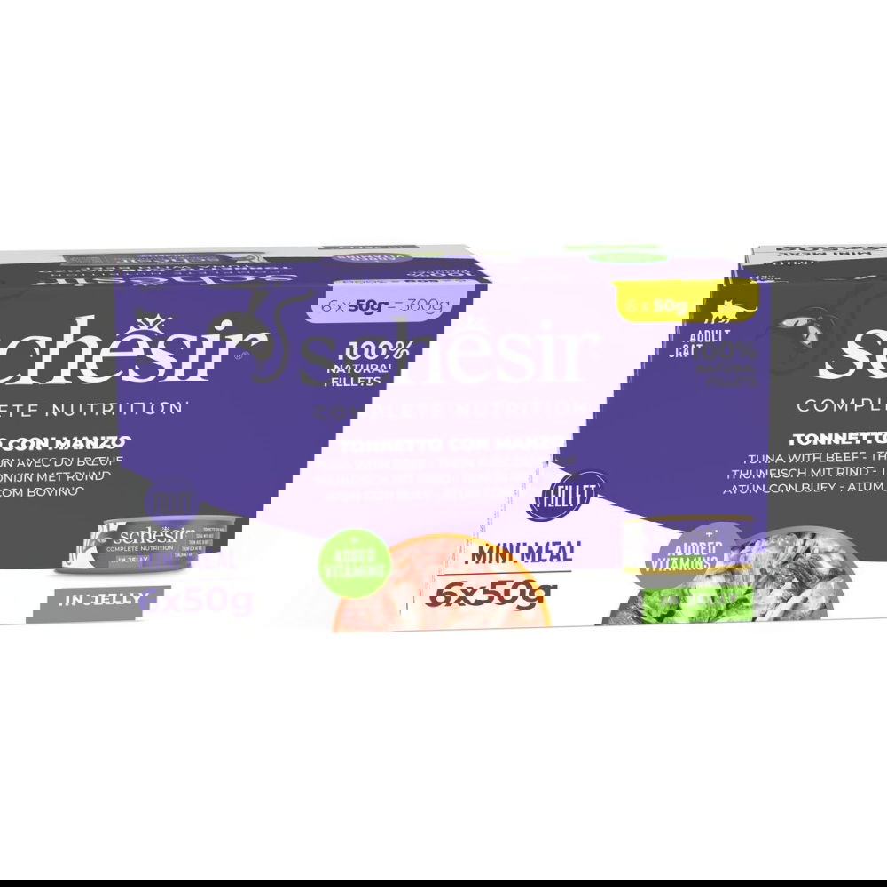 Schesir Cat Adult Beef Jelly 6x50 g