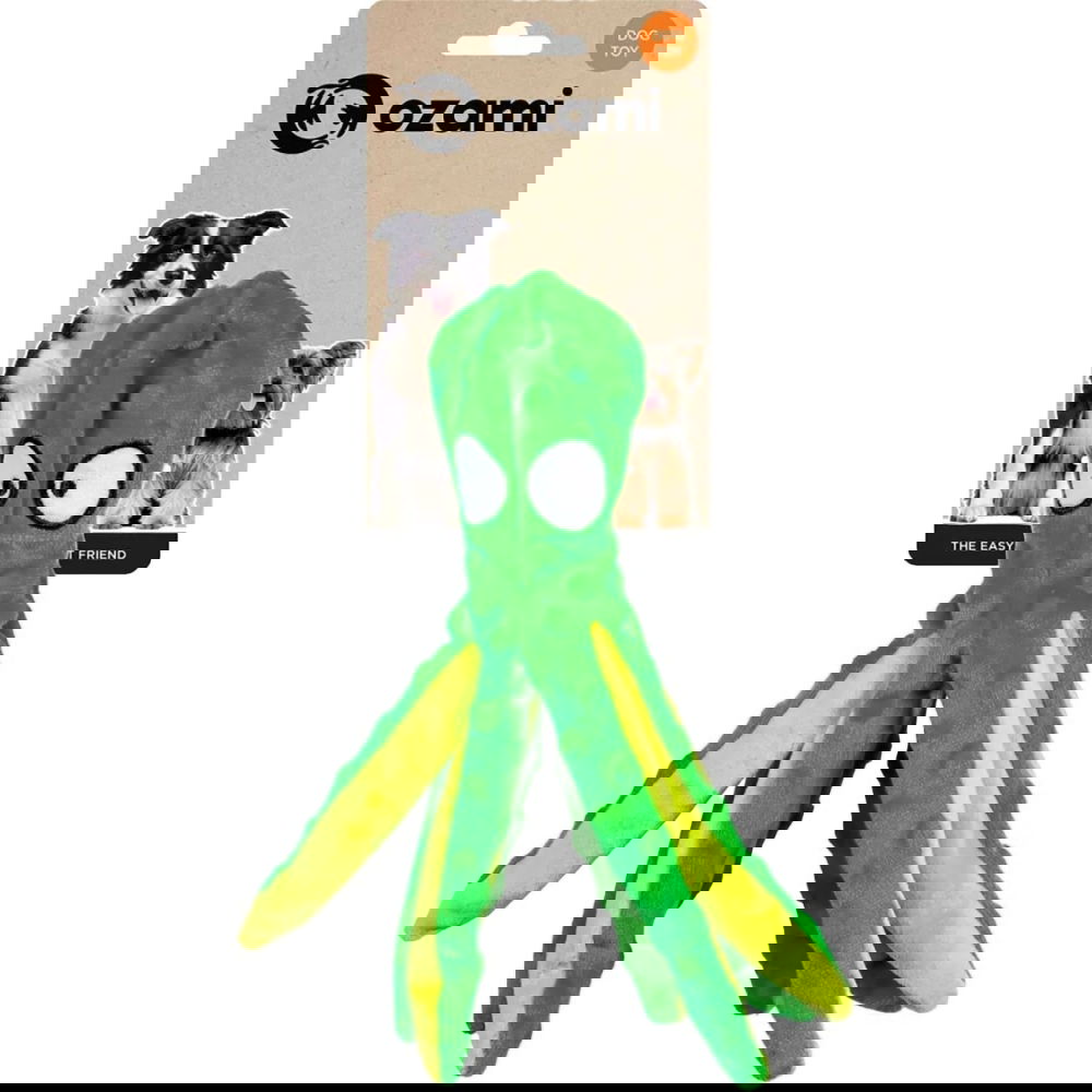 Ozami Prasslande Hundleksak Bläckfisk 33 cm (Grön)