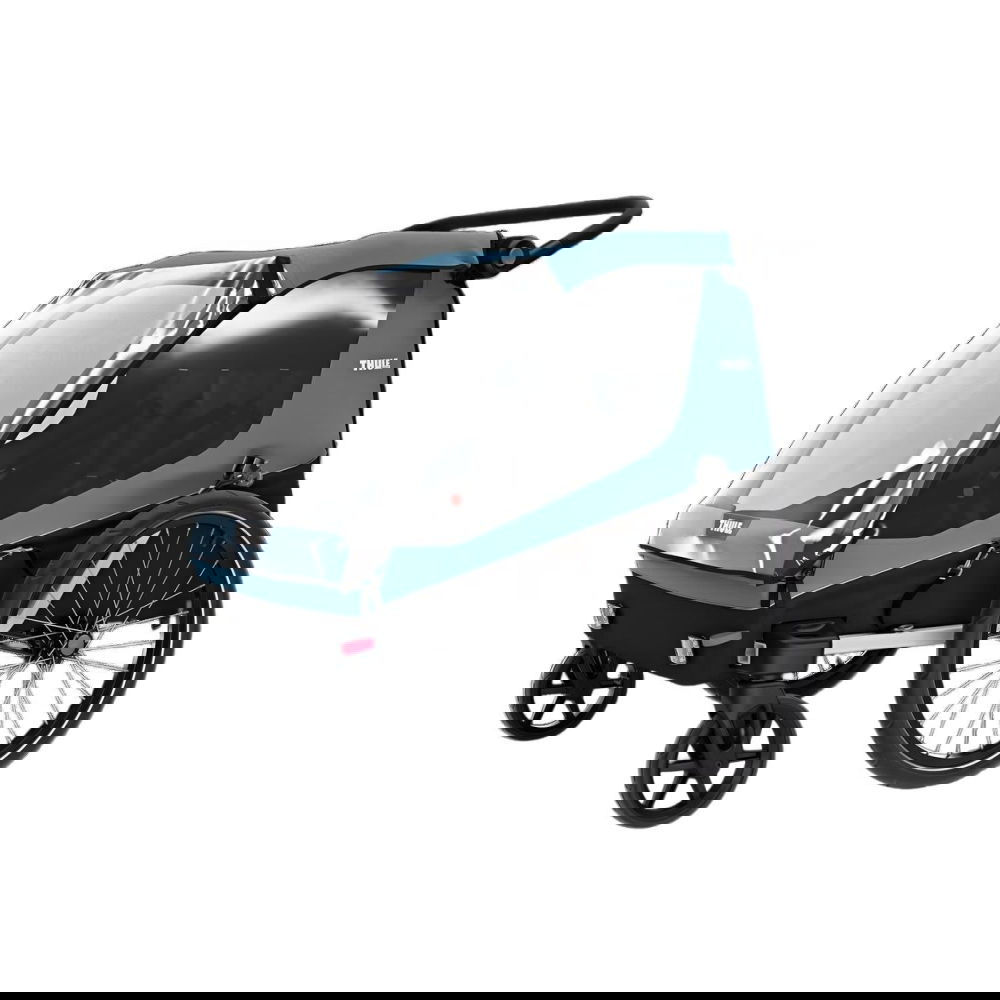 Thule Courier Cykelvagn Blå och Hundvagnskit