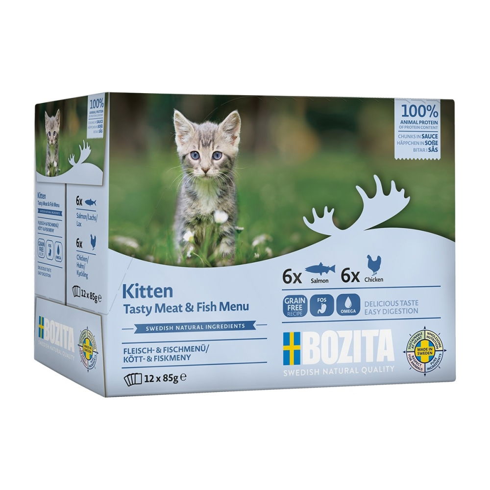 Bozita Kitten Multibox i Sås 12×85 g