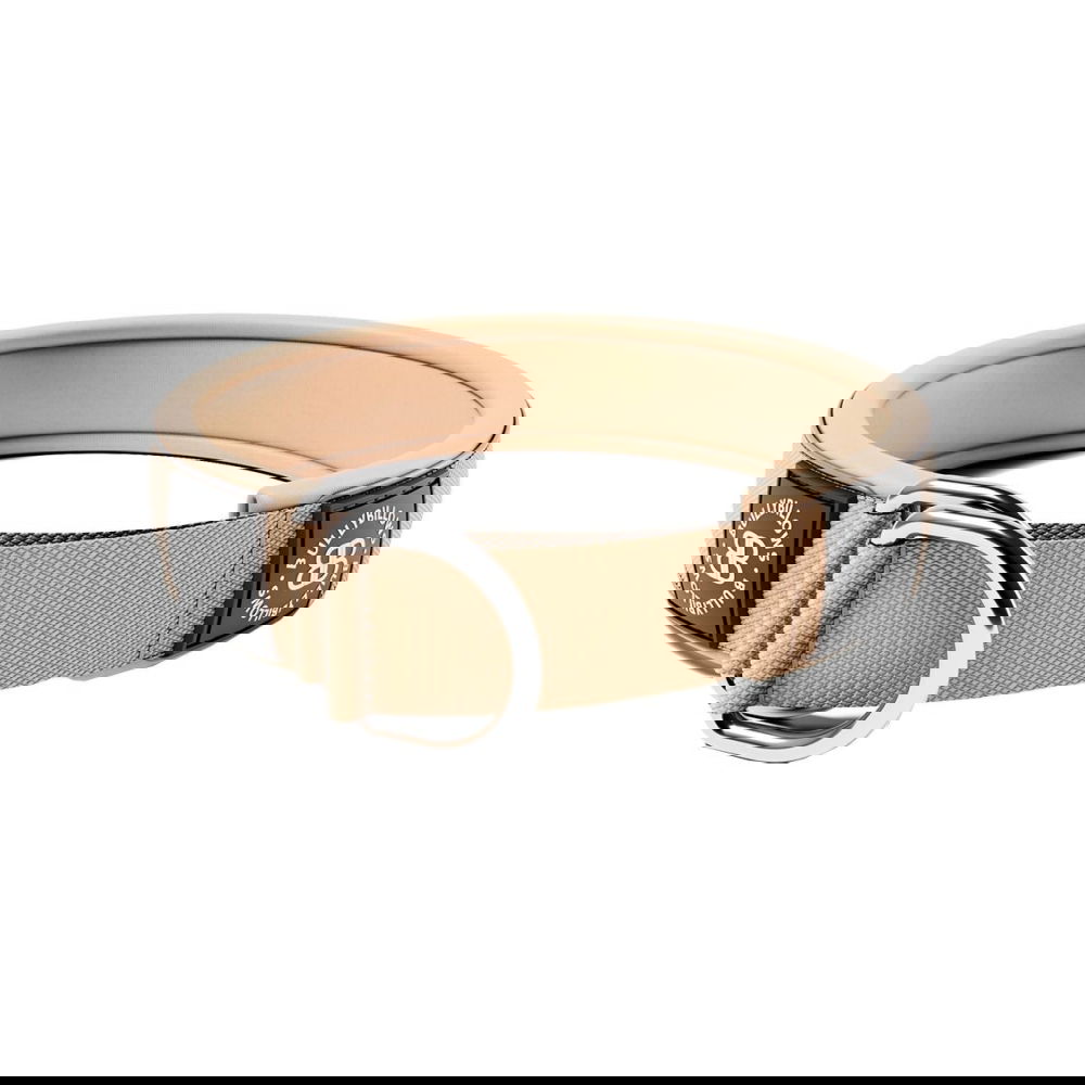 BullyBillows Hundhalsband Halvstryp Reflekterande Beige 5 cm (L)