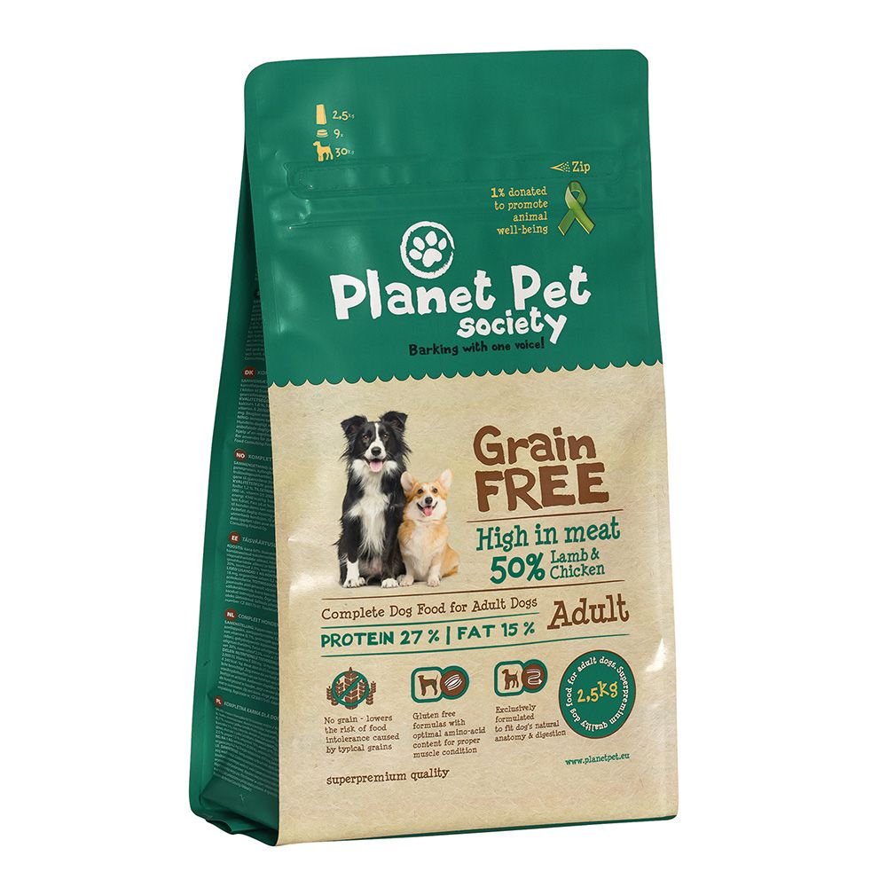 Planet Pet Society Grain Free Lamb & Chicken (25 kg)