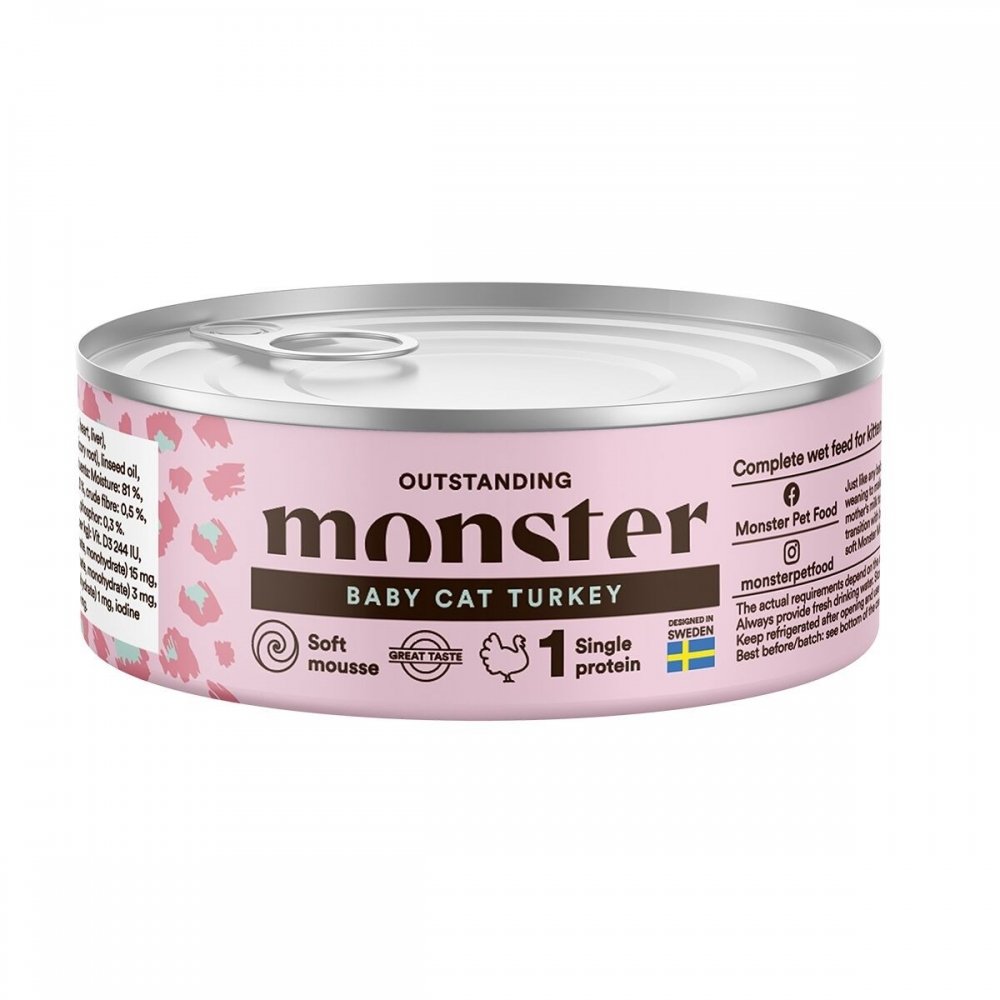 Monster Pet Food Monster Cat Baby Mousse Can 100 g