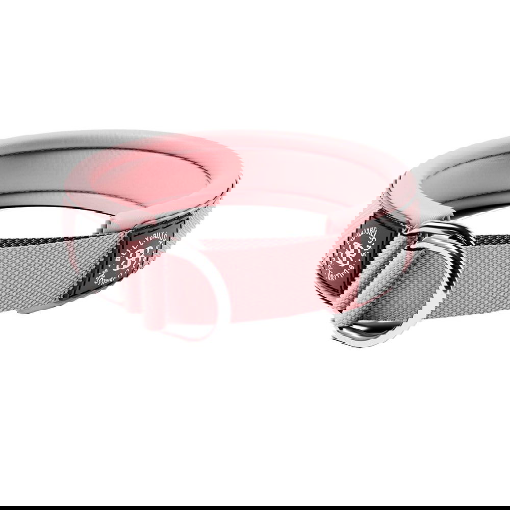BullyBillows Hundhalsband Halvstryp Reflekterande Rosa 4 cm (S)