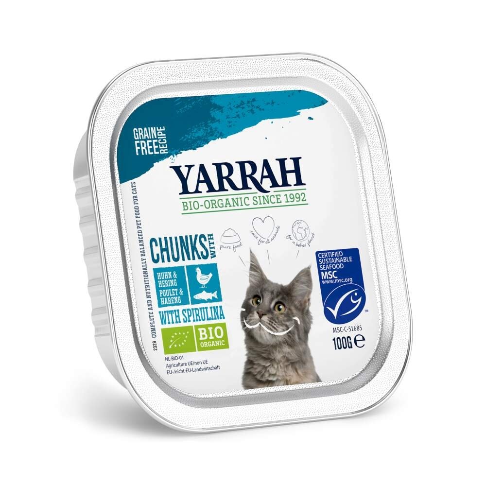 Läs mer om Yarrah Organic Cat Fish Chunks Grain Free 100 g