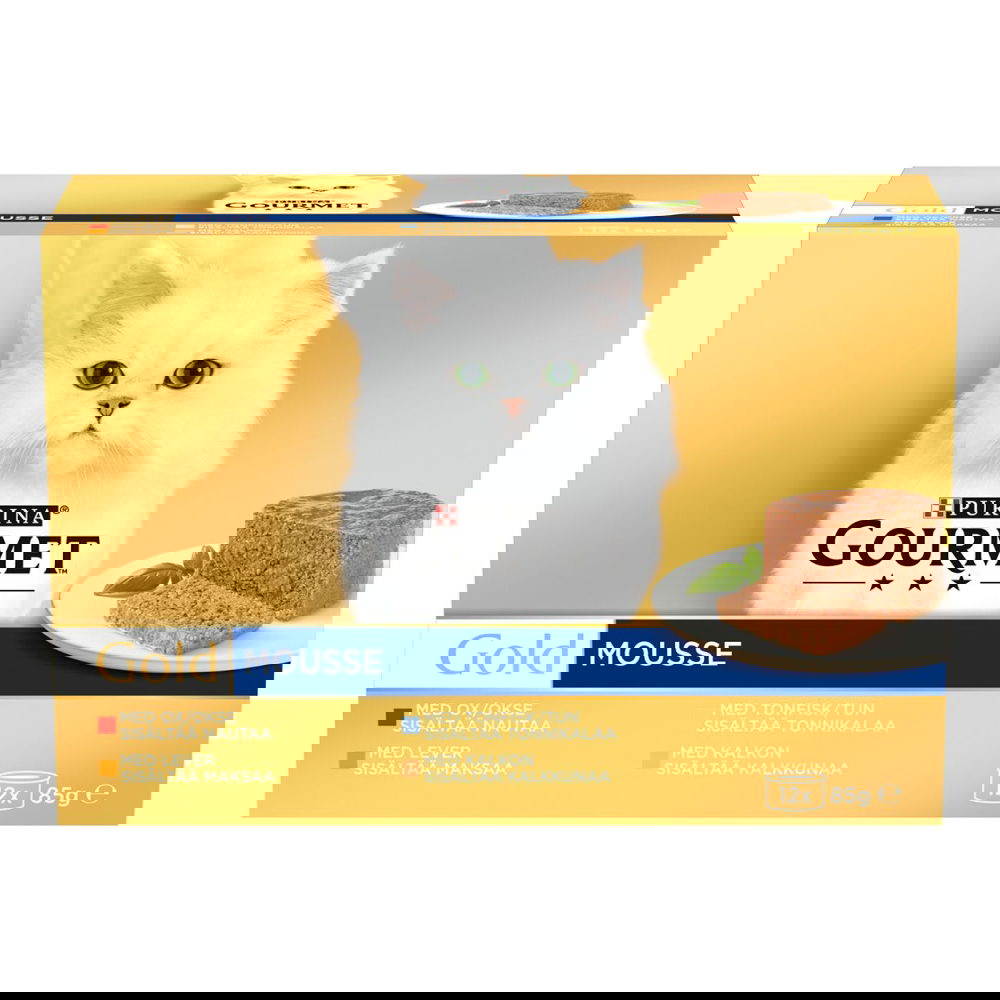 Gourmet Gold Mousse Kött & Fisk 12 x 85 g