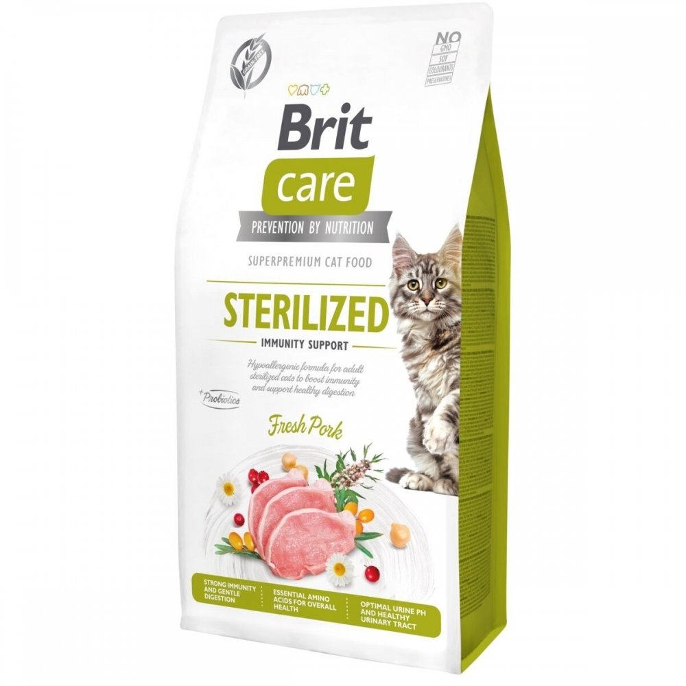 Brit Care Grain Free Cat Sterilized Immunity Support Fresh Pork (7 kg)
