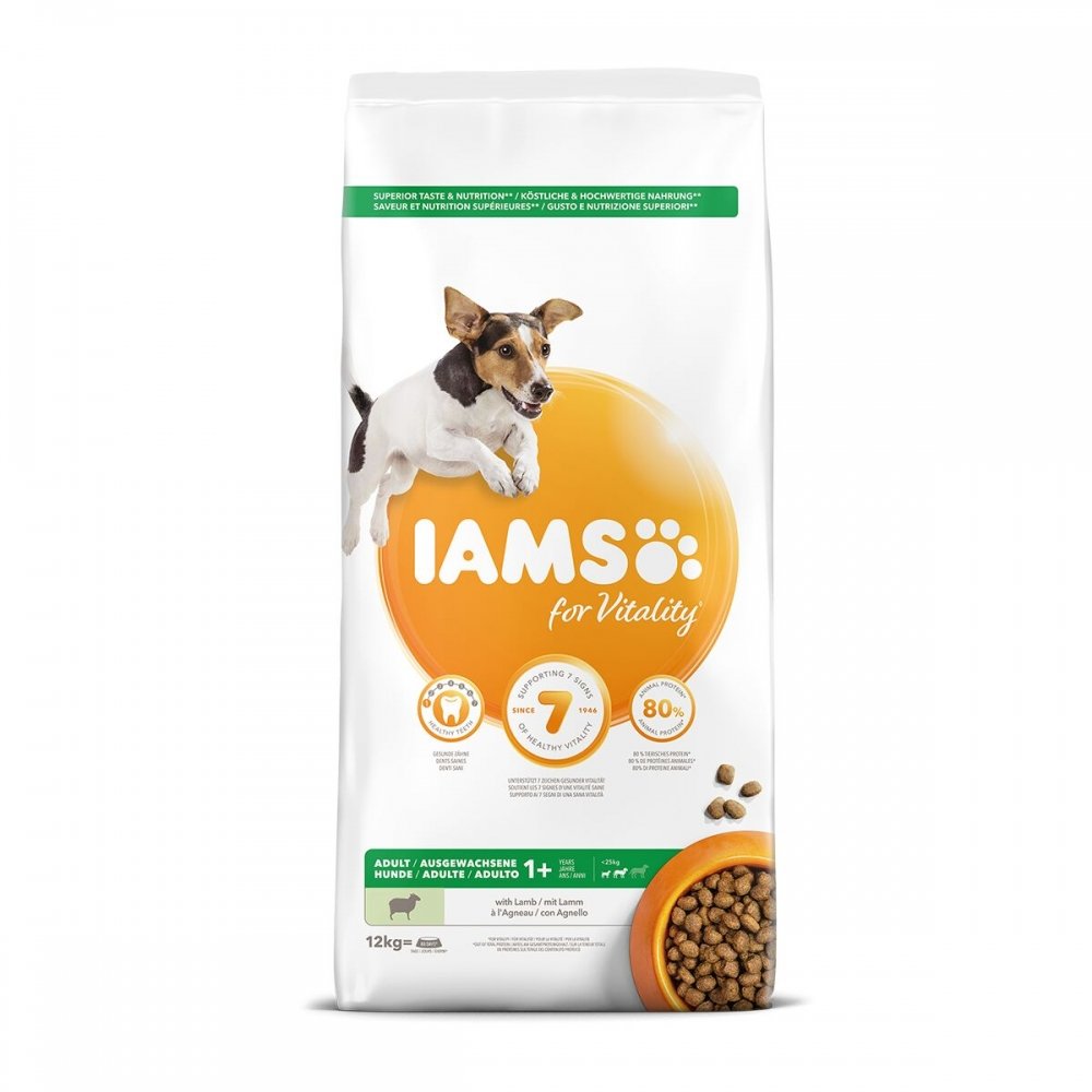 Läs mer om Iams for Vitality Dog Adult Small & Medium Breed Lamb (12 kg)