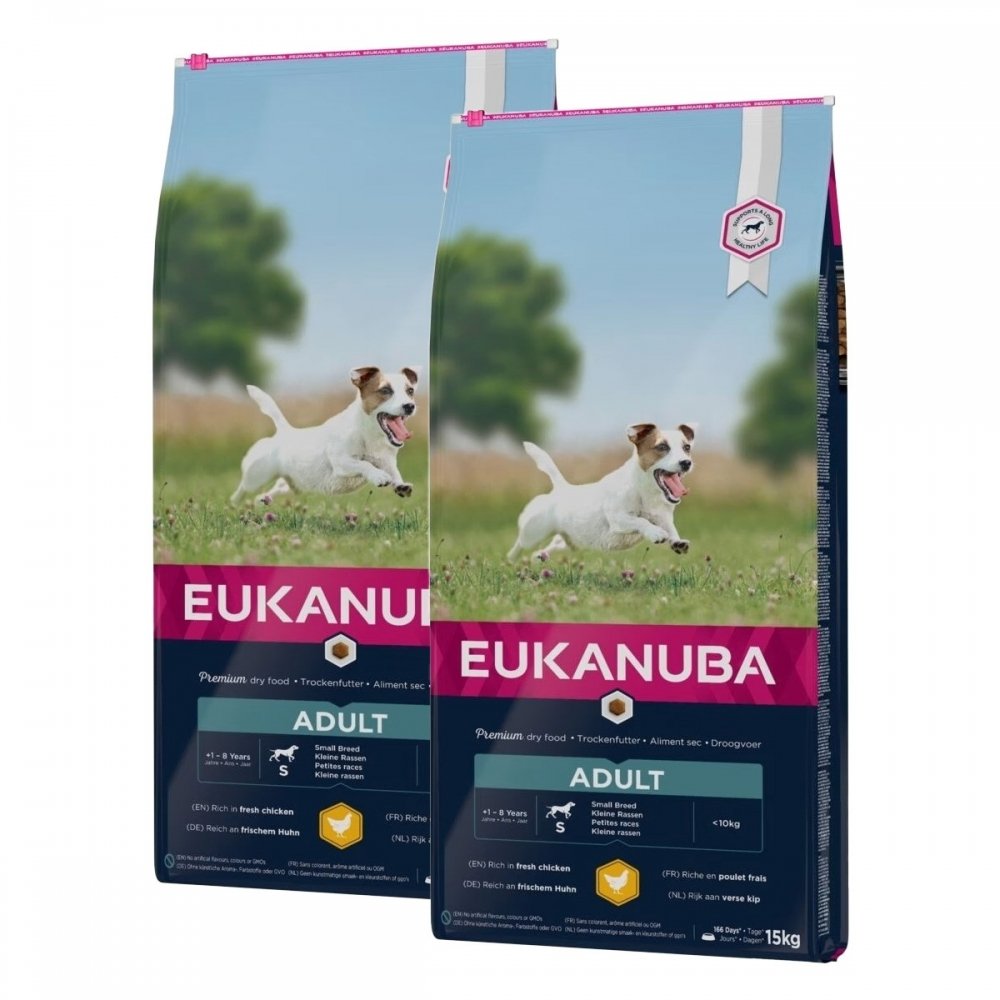 Läs mer om Eukanuba Dog Adult Small 2 x 15kg