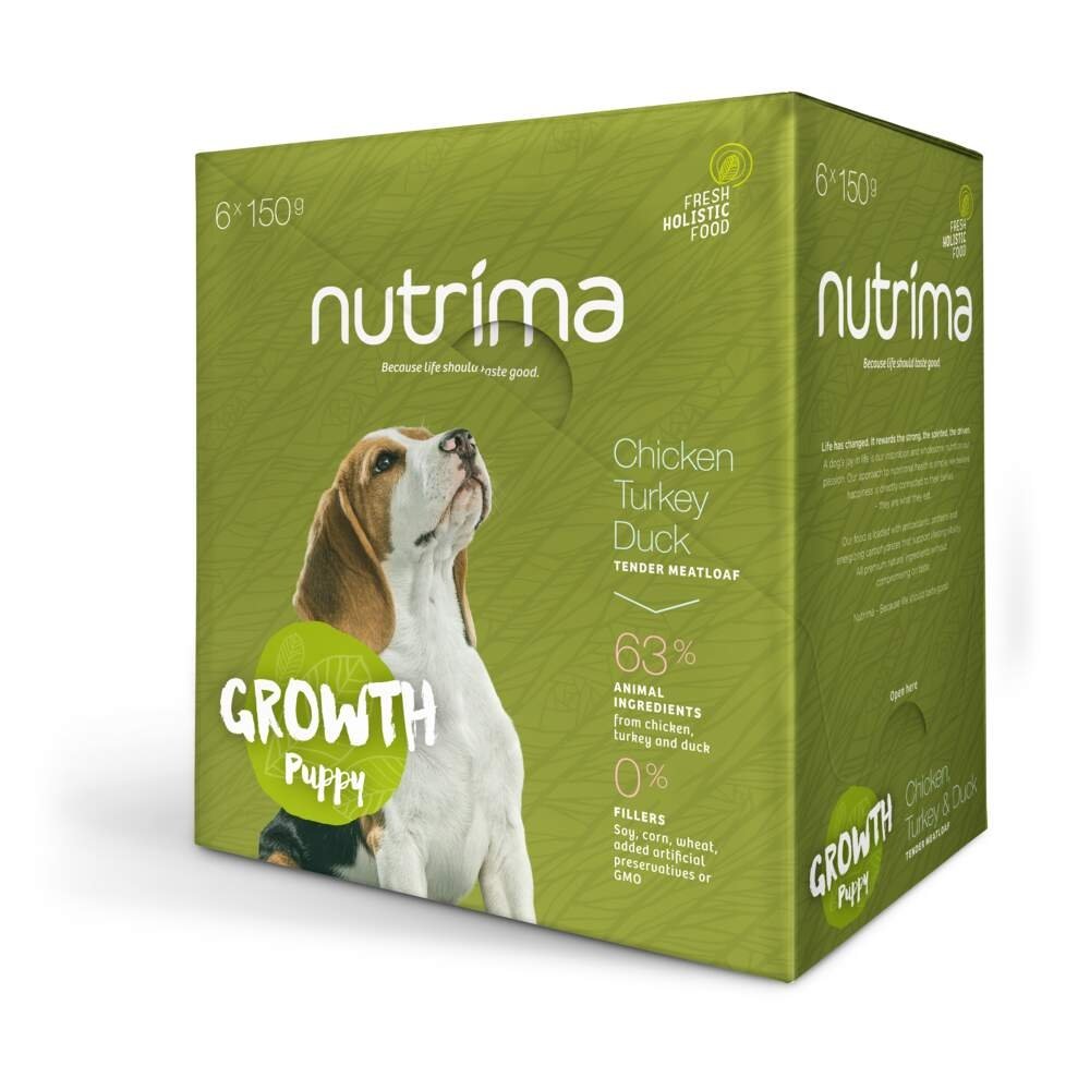 Nutrima Growth Puppy Kyckling Kalkon & Anka 150 g