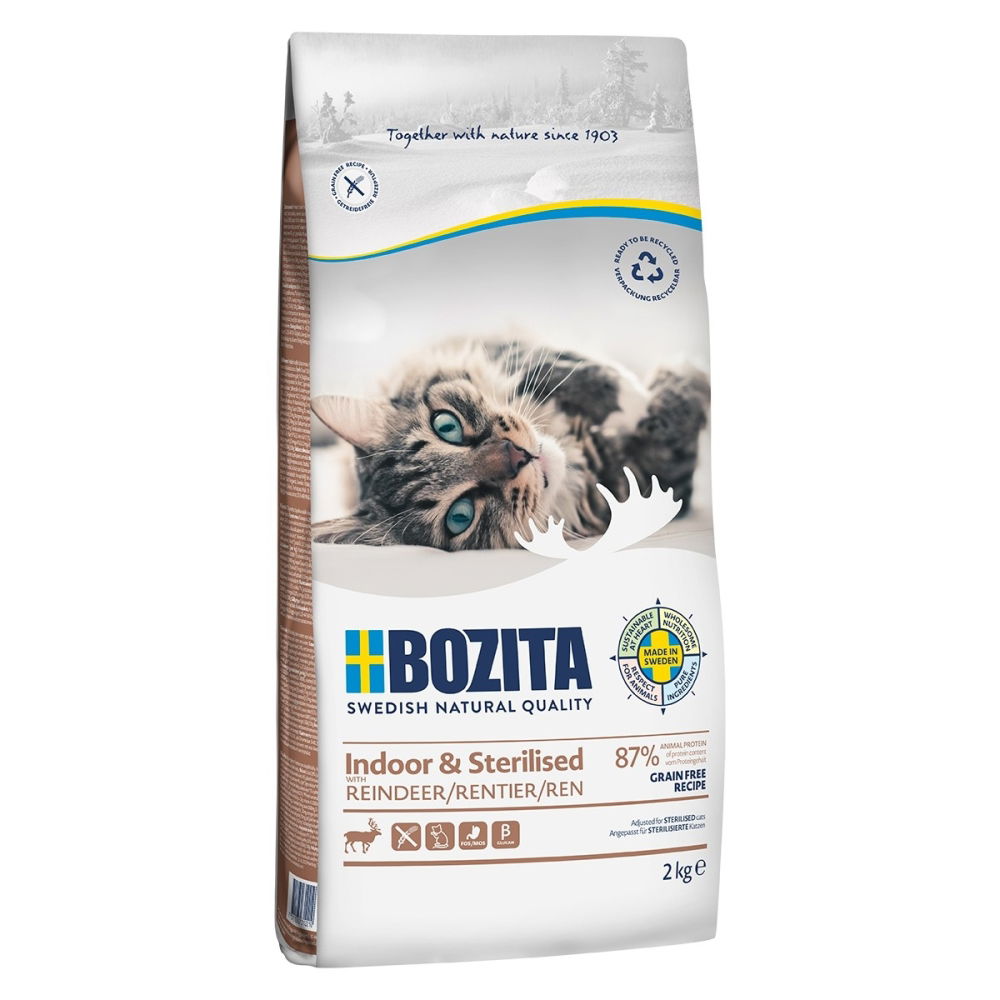 Bozita Indoor & Sterilised Grain free Reindeer (2 kg)