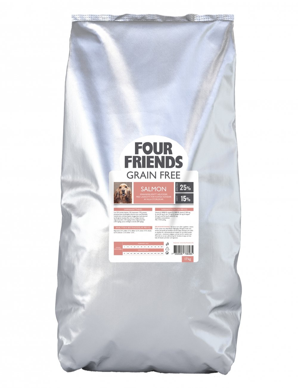 FourFriends Dog Grain Free Salmon (17 kg)