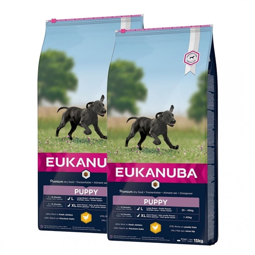 Läs mer om Eukanuba Dog Puppy Large 2 x 15kg