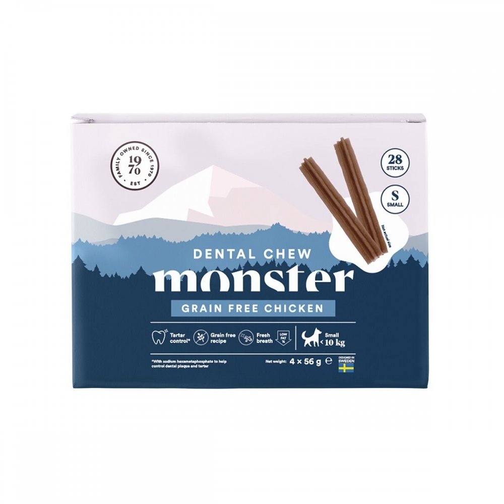 Monster Dog Dental Chew Grain Free Chicken Small (28-pack)