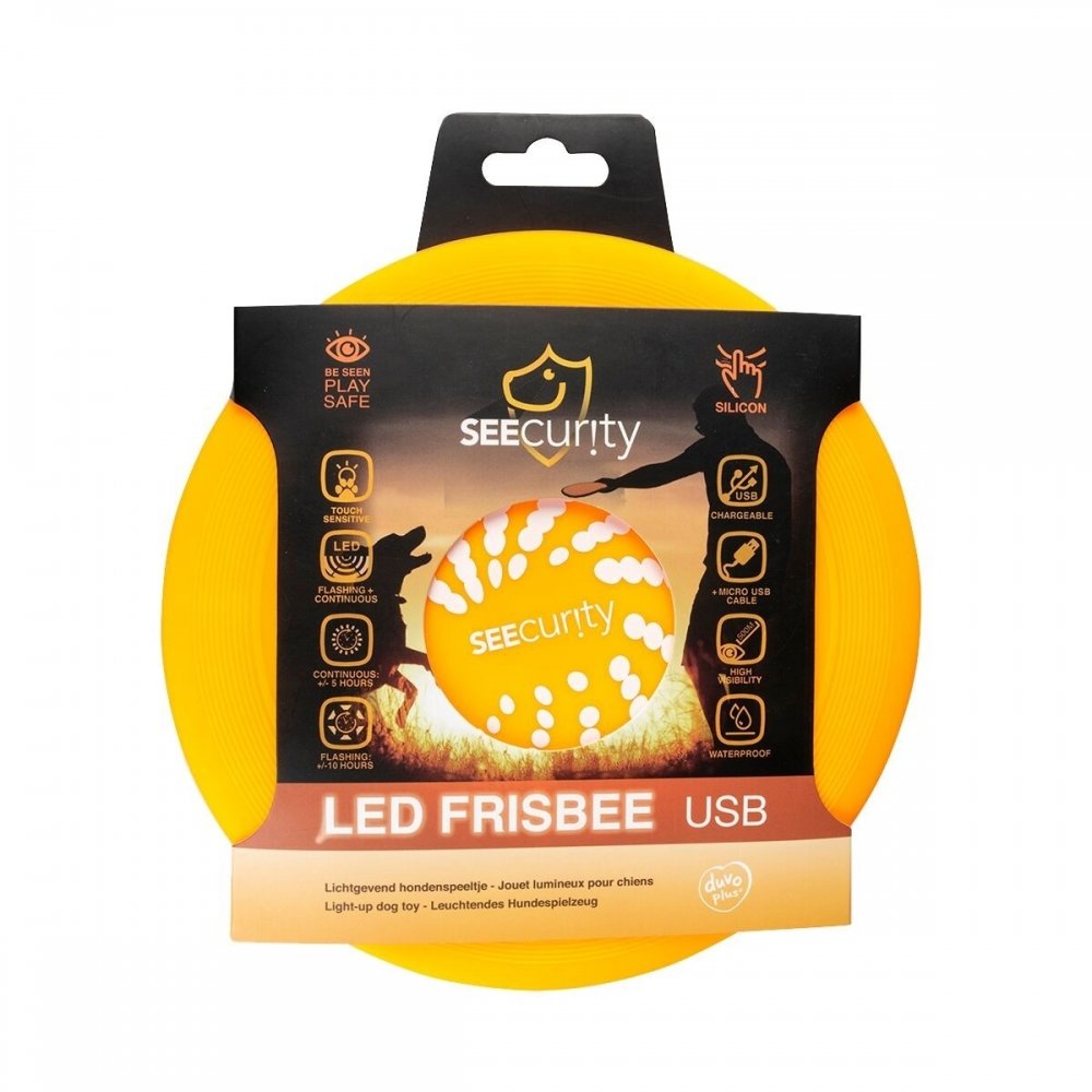 Duvoplus Självlysande Frisbee med USB Orange
