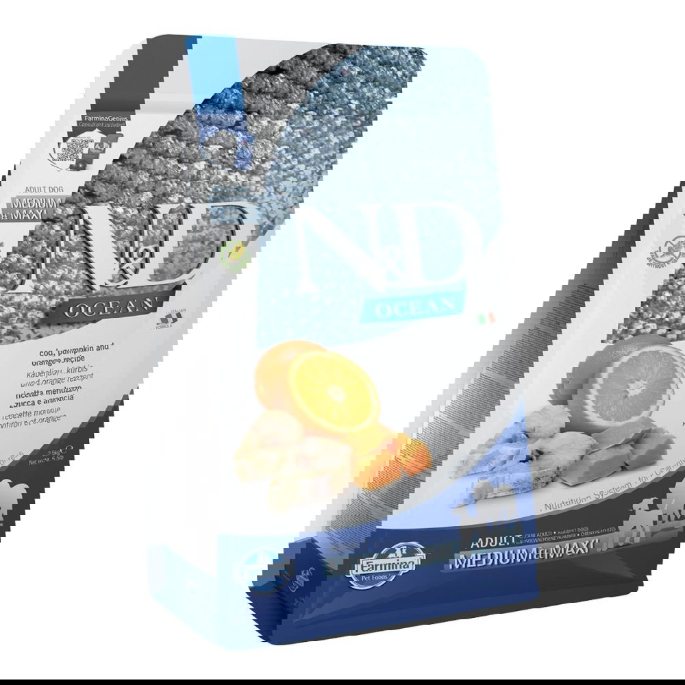 Farmina N&D Dog Ocean Cod, Pumpkin & Orange M/L (2,5 kg)