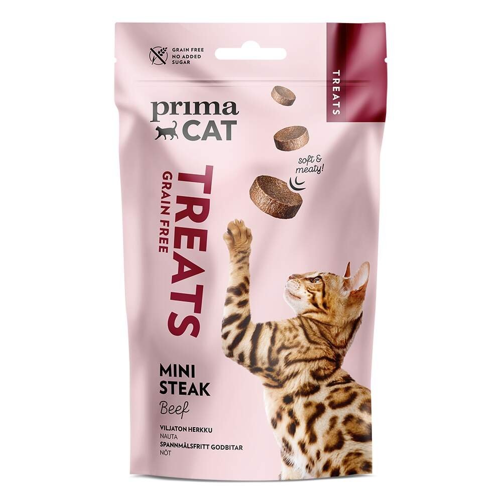Läs mer om PrimaCat Softy Grain Free Mini Steak Beef 50 g