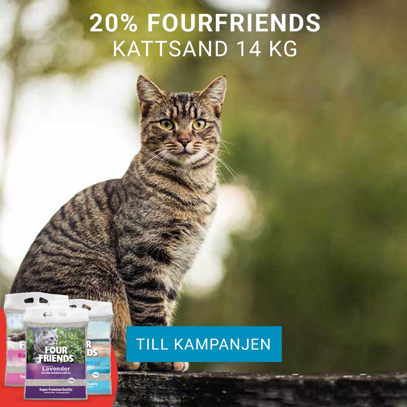 Kampanj 20% Four Friends kattsand