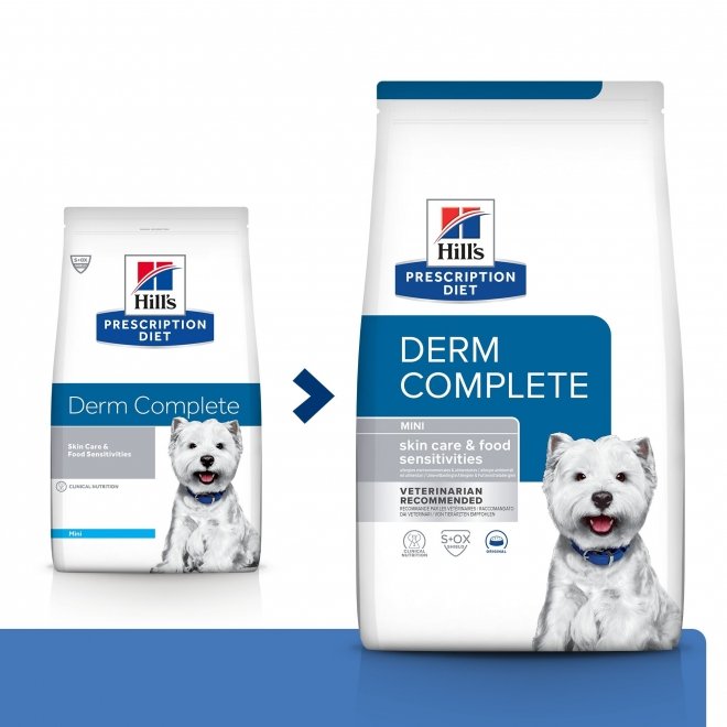 Hill&#39;s Prescription Diet Canine Derm Complete Skin Care & Food Sensitivities Mini