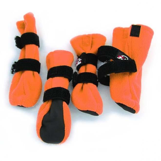 FinNero Halla Fleece Boots Orange 4-pack