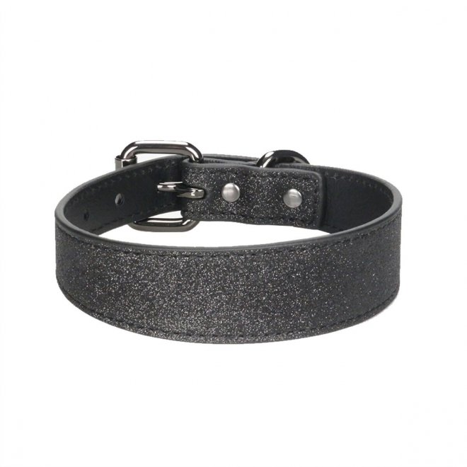 Collar of Sweden Smalt Hundhalsband Glitter Svart