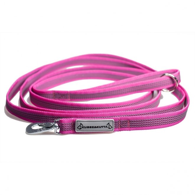 Kusse & Kutta Grip Hundkoppel med BGB-hake 300 cm (Rosa)