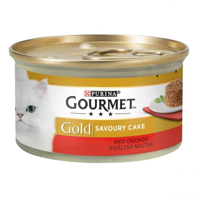 Gourmet Gold Savoury Cake Oxkött 24x85 g