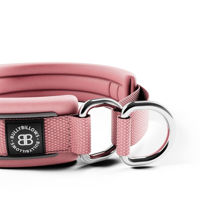 BullyBillows Hundhalsband Halvstryp Rosa Reflekterande  3 cm