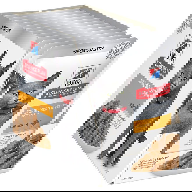 Hills Science Plan Sterilised Kitten Chicken 12x85 g